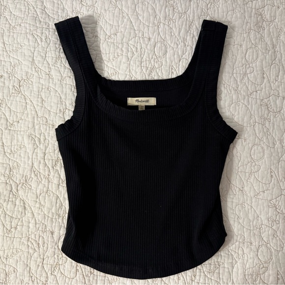 Madewell Black Ribbed Women's Top - Picture 1 of 4